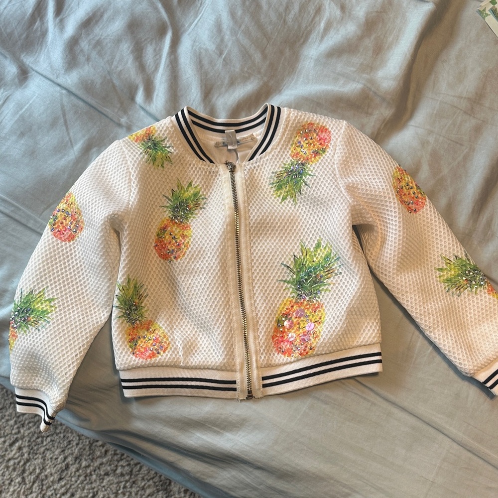 Truly Me White Pineapple Print Jacket